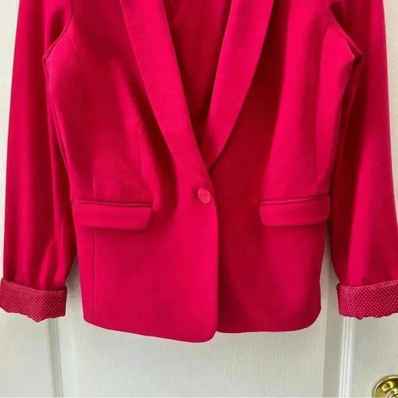 Ricki’s Blazer Single Breasted Ponte Knit Bright Pink  Size XS - Picture 4 of 15